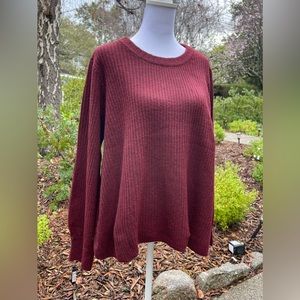 Market & Spruce burgundy cropped sweater